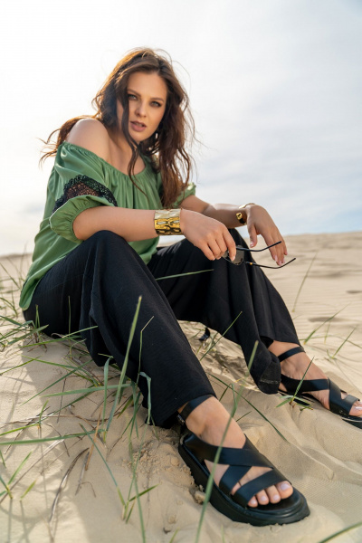 Блуза Andina 120 олива - фото 12