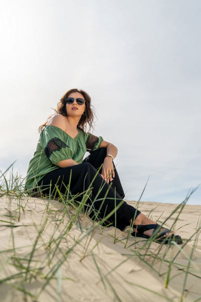 Блуза Andina 120 олива - фото 9