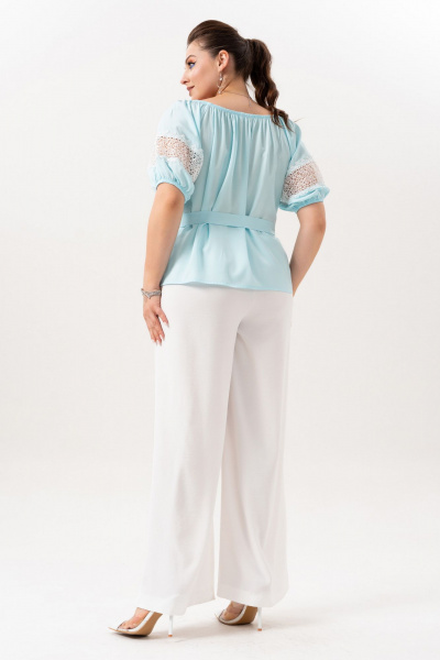 Блуза Andina 125 небесно-голубой - фото 3