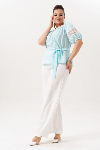 Блуза Andina 125 небесно-голубой - фото 9