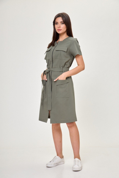 Платье Anelli 1587 исландский_мох - фото 3