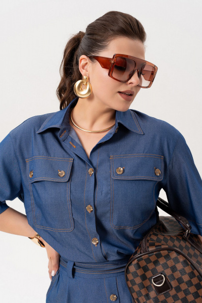 Блуза, юбка Andina 973 джинс - фото 12