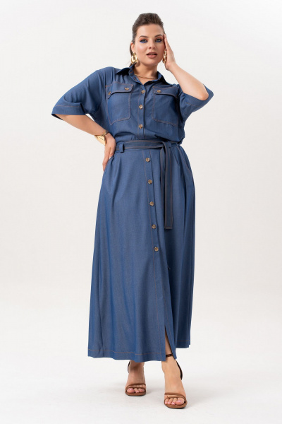 Блуза, юбка Andina 973 джинс - фото 11