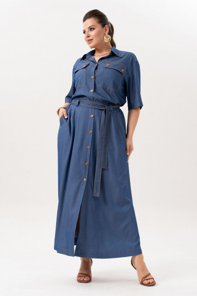 Блуза, юбка Andina 973 джинс - фото 10