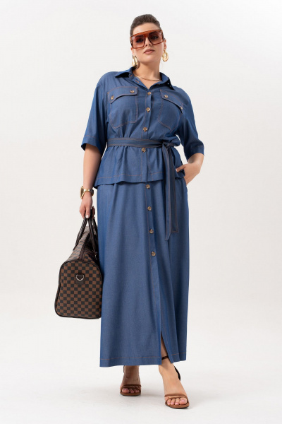 Блуза, юбка Andina 973 джинс - фото 6