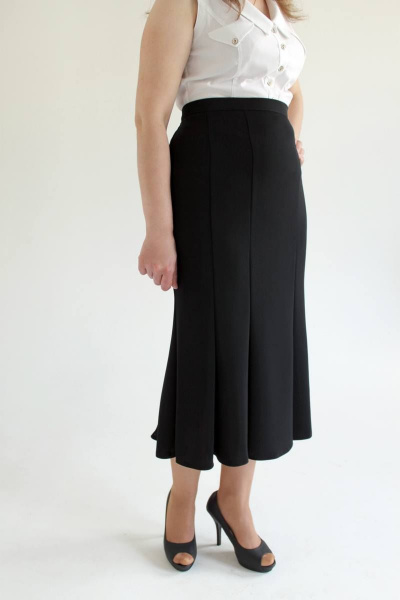 Деловая юбка Годе длина 80см Faldas М-11 черный - фото 2