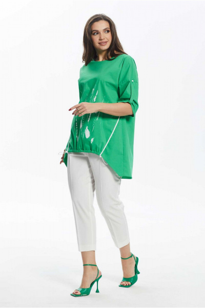 Блуза Mislana 887бл зеленый - фото 2