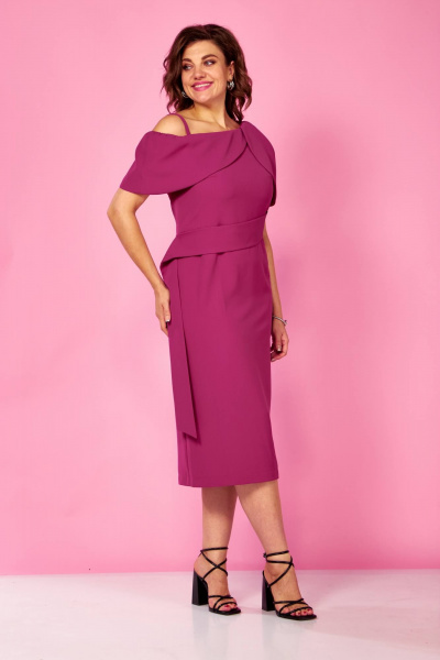 Платье Ольга Стиль С-939 роза - фото 7