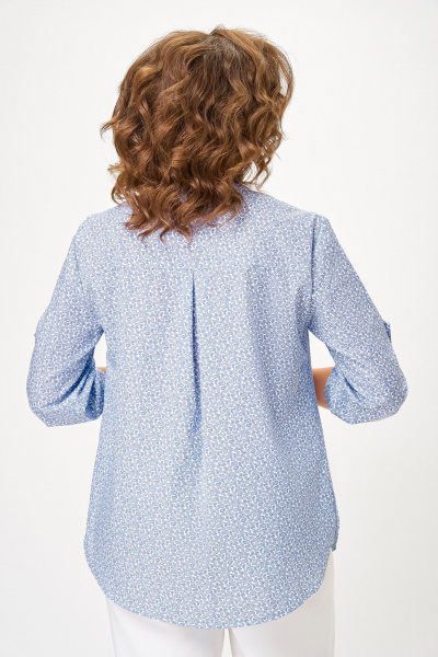 Блуза Swallow 864.1 молочный/голубой - фото 9