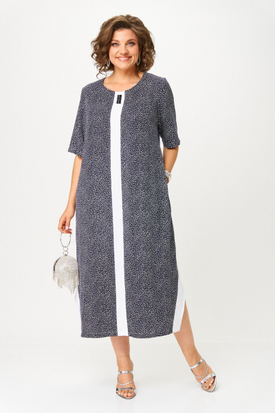 Платье Michel chic 2168 темно-синий_горох - фото 2