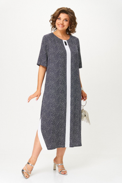 Платье Michel chic 2168 темно-синий_горох - фото 1