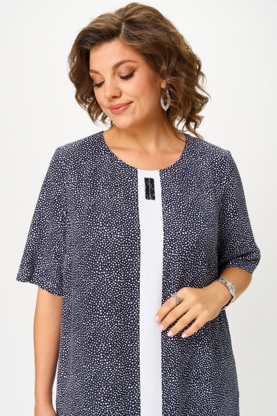 Платье Michel chic 2168 темно-синий_горох - фото 5