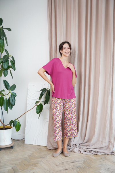 Джемпер, капри Купалинка 34400G.158-164 к.ягодный,набивка - фото 2