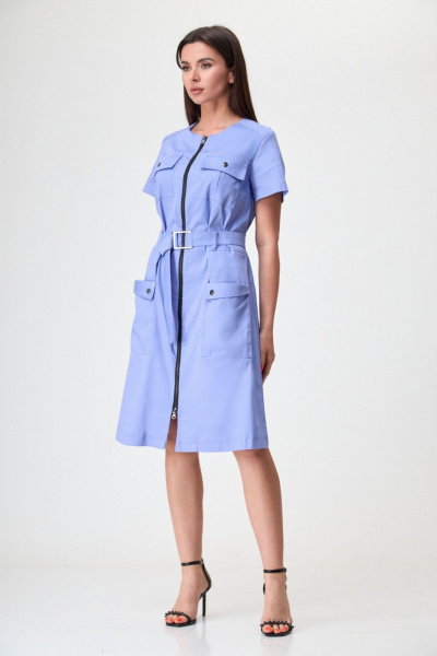 Платье Anelli 1587 черничный_йогурт - фото 2