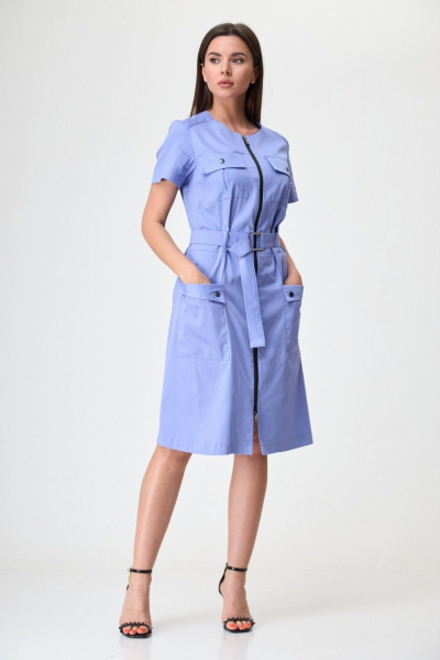 Платье Anelli 1587 черничный_йогурт - фото 1