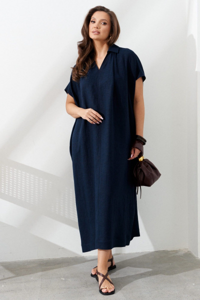 Платье AltaModa 1031 темно-синий - фото 2