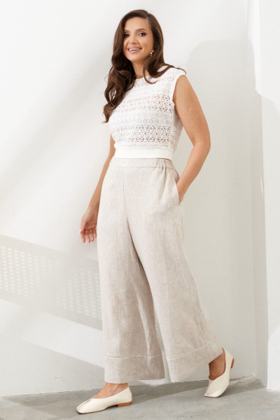 Блуза, брюки AltaModa 2012-1 бежевый_меланж - фото 9