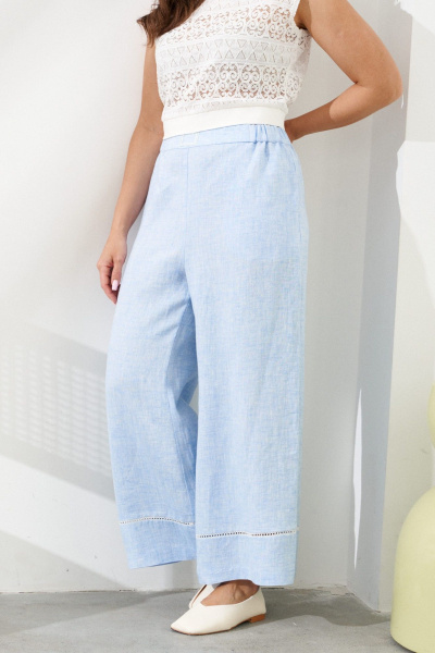 Блуза, брюки AltaModa 2012-2 голубой_меланж - фото 6