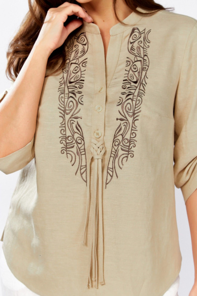 Блуза MALI 625-076 бежевый - фото 7