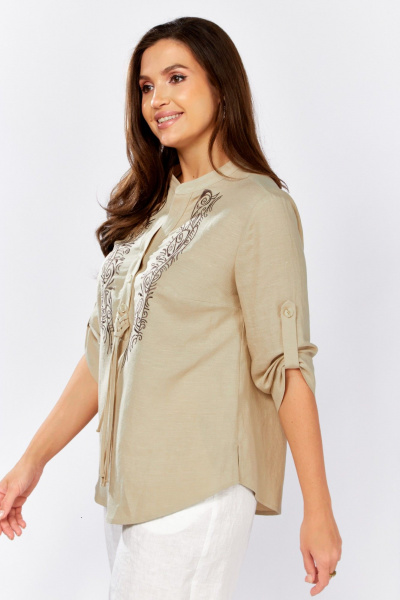 Блуза MALI 625-076 бежевый - фото 6
