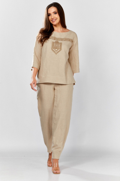 Блуза MALI 625-077 бежевый - фото 13