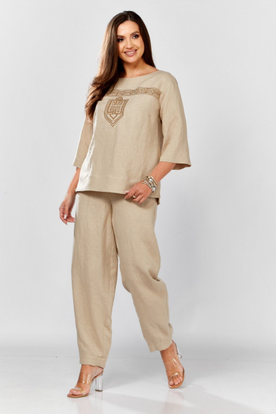 Блуза MALI 625-077 бежевый - фото 12