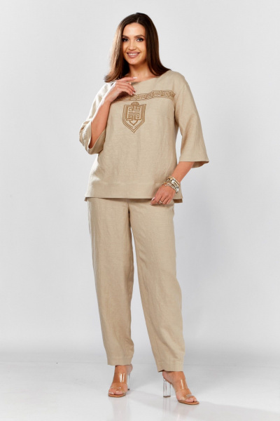 Блуза MALI 625-077 бежевый - фото 11