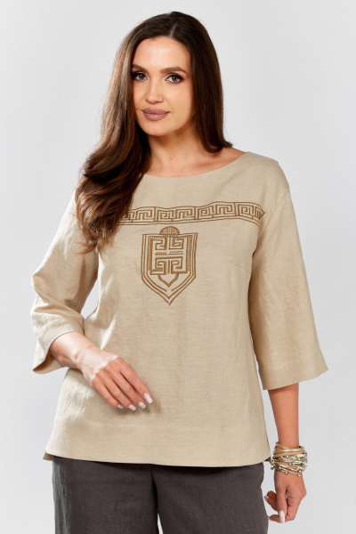 Блуза MALI 625-077 бежевый - фото 5
