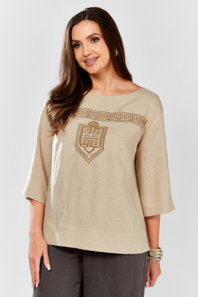 Блуза MALI 625-077 бежевый - фото 4