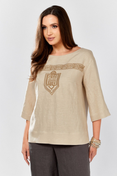 Блуза MALI 625-077 бежевый - фото 2
