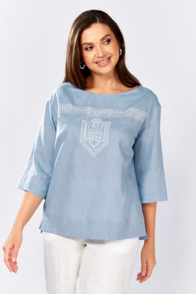 Блуза MALI 625-077 голубой - фото 6