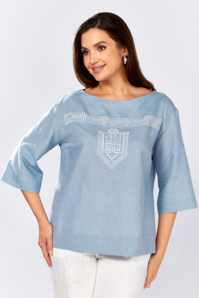 Блуза MALI 625-077 голубой - фото 5