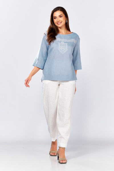 Блуза MALI 625-077 голубой - фото 3