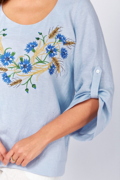 Блуза MALI 625-078 голубой - фото 11