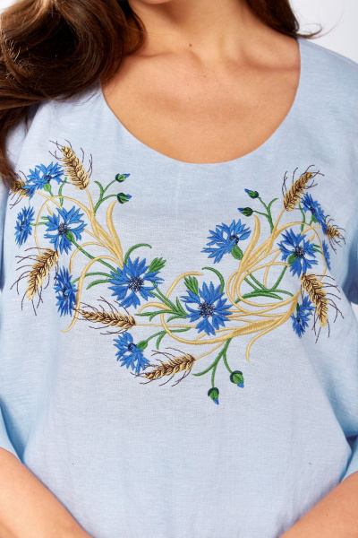 Блуза MALI 625-078 голубой - фото 10