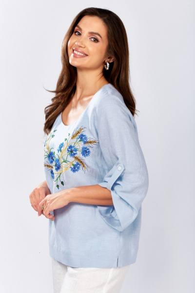 Блуза MALI 625-078 голубой - фото 9