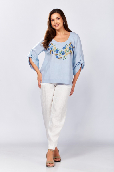 Блуза MALI 625-078 голубой - фото 5