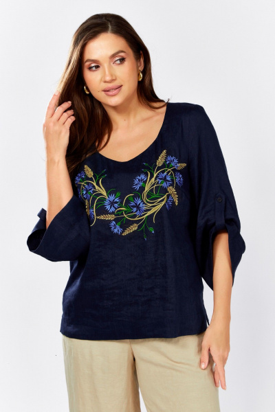 Блуза MALI 625-078 синий - фото 6