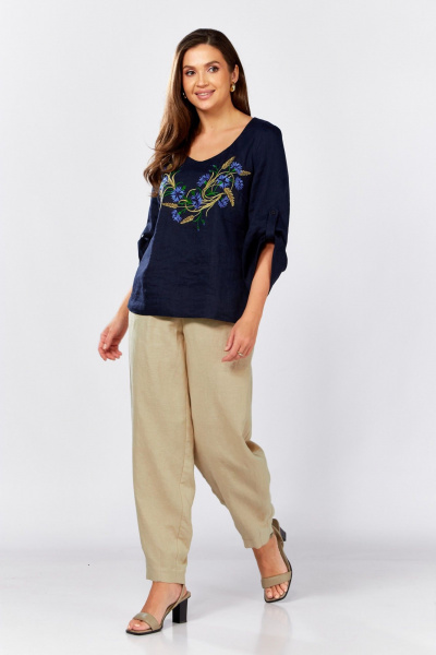 Блуза MALI 625-078 синий - фото 2