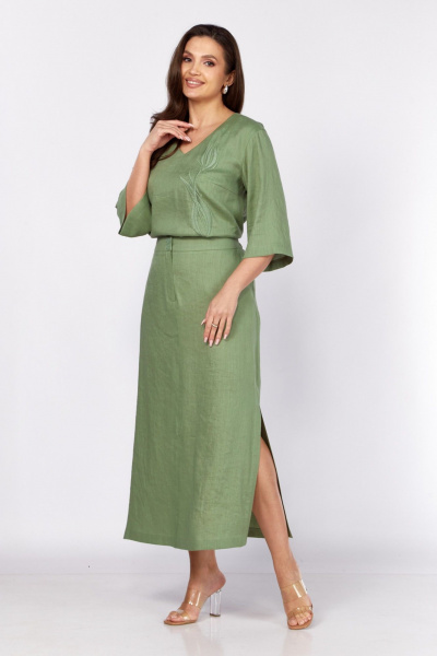 Блуза, юбка MALI 725-060 зеленый - фото 1