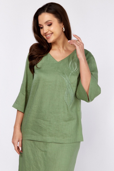 Блуза, юбка MALI 725-060 зеленый - фото 11
