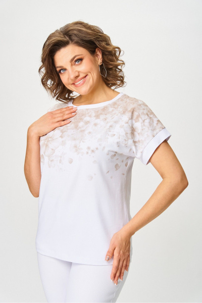 Джемпер Rumoda 2258 капучино_белый - фото 3