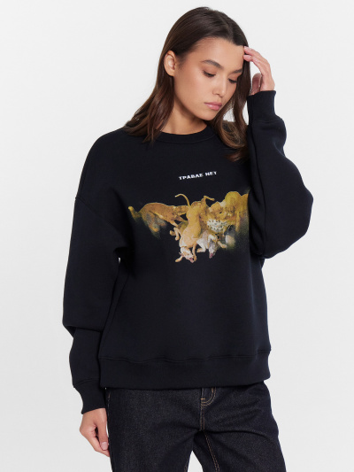 Свитшот Mark Formelle 122813/1/24-31286П-7П черный_печать7_3_сл_на_пол - фото 28