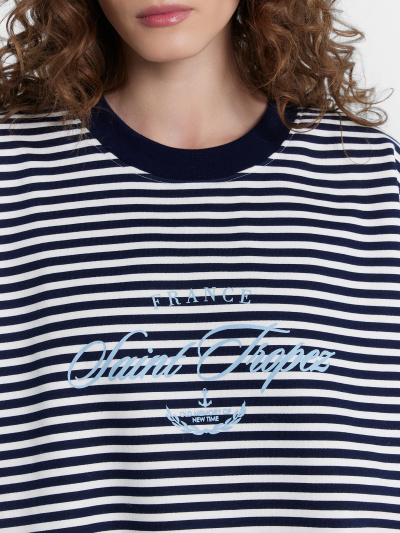 Свитшот Mark Formelle 122919/1/24-30074П-7 бело_синяя_полоска_1_сл_на_пол - фото 19