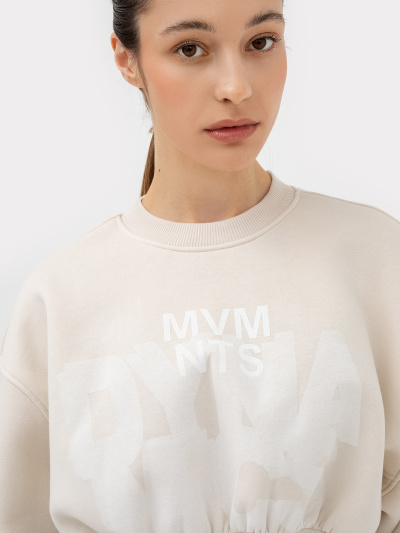 Свитшот Mark Formelle 122928/1/22/25575П-7П белый_песок_печать_3_сл_на_пол_2_сл_перед_дет_по - фото 18