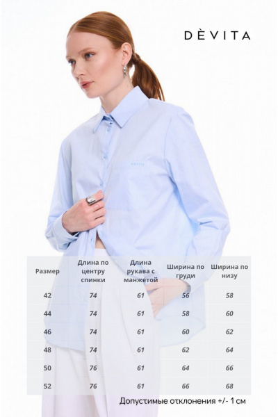 Блуза DEVITA 6035-1 голубой - фото 9