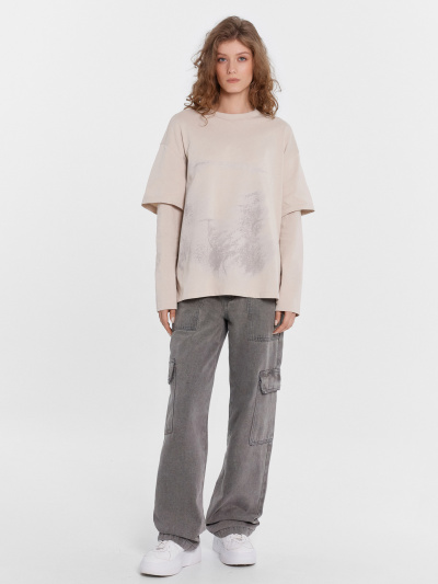 Джемпер Mark Formelle 122988/24-29640П-0 белый_песок_печать_1_сл_на_пол_1сл_на_спинке_1сл_те - фото 111