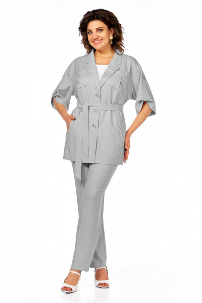 Блуза, брюки, жакет Tensi 396 серый - фото 1