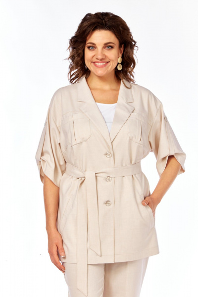 Блуза, брюки, жакет Tensi 396 бежевый - фото 3