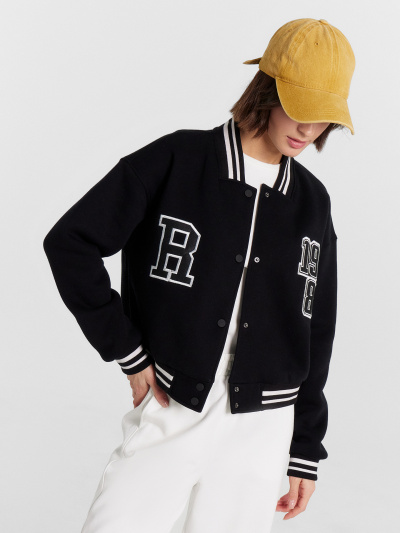 Бомбер Mark Formelle 172097/1/24-30284П-7П-2 черный_печать_475_D_вышивка - фото 26